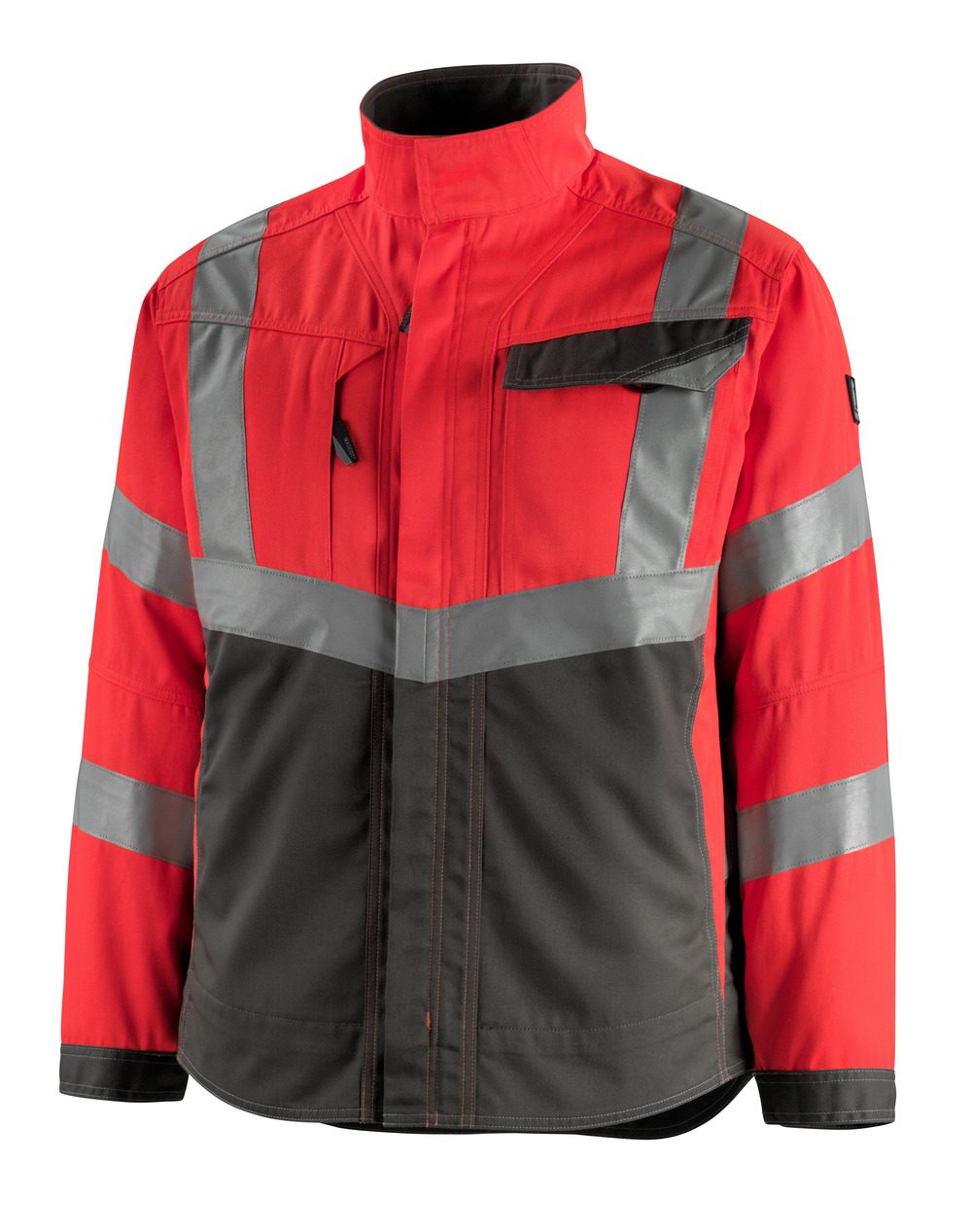 High-Visibility jas 15509 - 22218 - hi-vis rood/donkerantraciet