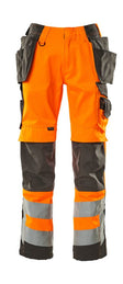 Broek met spijkerzakken 15531 - 1418 - hi-vis oranje/donkerantraciet