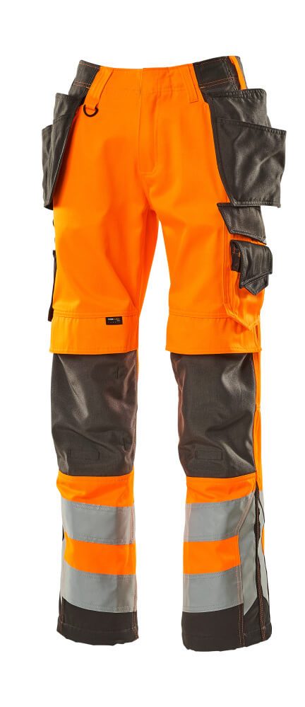 Broek met spijkerzakken 15531 - 1418 - hi-vis oranje/donkerantraciet