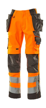 Broek met spijkerzakken 15531 - 1418 - hi-vis oranje/donkerantraciet