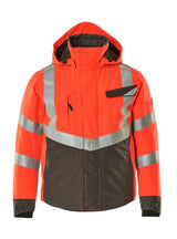 Winterjas 15535 - 22218 - hi-vis rood/donkerantraciet