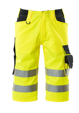 Korte werkbroek 15549 - 17010 - hi-vis geel/donkermarine