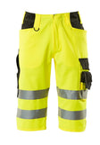 Korte werkbroek 15549 - 1709 - hi-vis geel/zwart