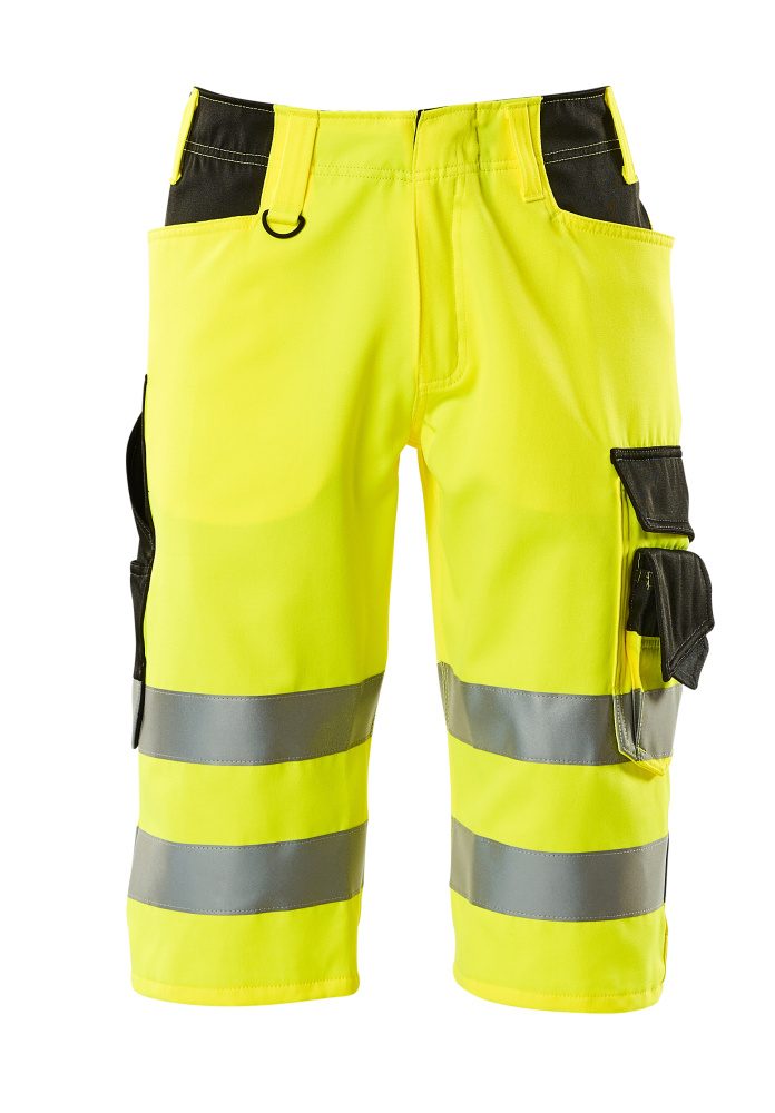 Korte werkbroek 15549 - 1709 - hi-vis geel/zwart