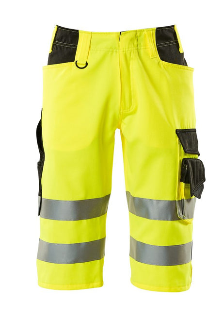 Korte werkbroek 15549 - 1709 - hi-vis geel/zwart