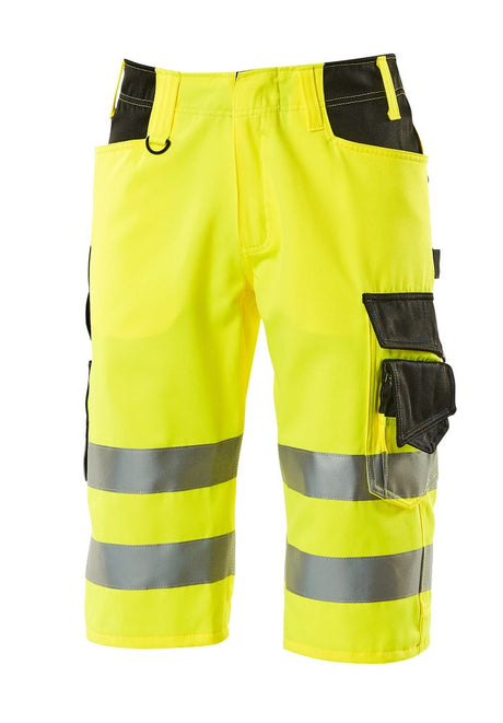 Korte werkbroek 15549 - 1709 - hi-vis geel/zwart