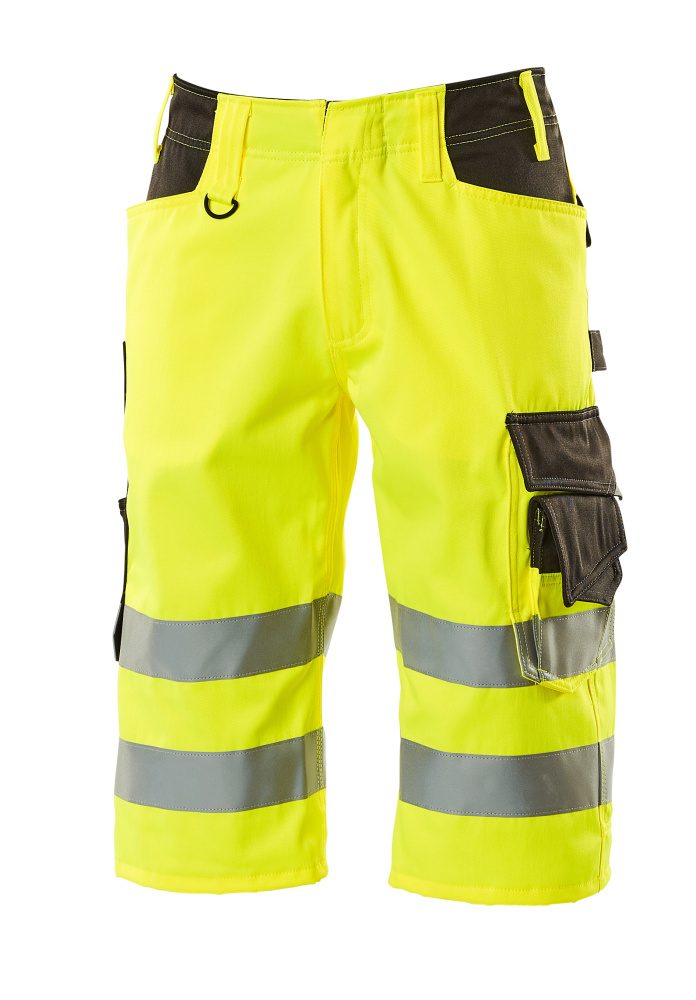 Korte werkbroek 15549 - 1718 - hi-vis geel/donkerantraciet