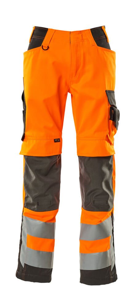 Werkbroek met kniezakken 15579 - 1418 - hi-vis oranje/donkerantraciet