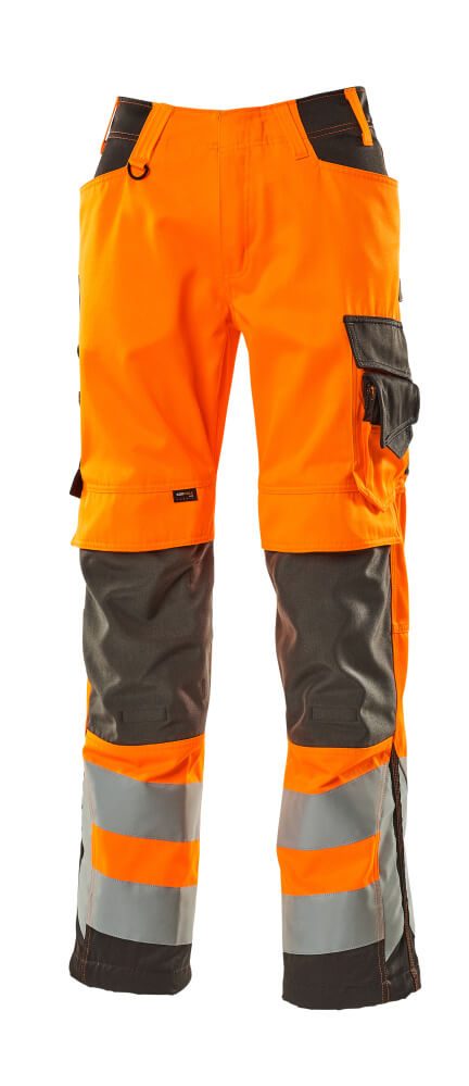 Werkbroek met kniezakken 15579 - 1418 - hi-vis oranje/donkerantraciet