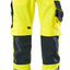 Werkbroek met kniezakken 15579 - 17010 - hi-vis geel/donkermarine