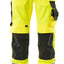 Werkbroek met kniezakken 15579 - 1709 - hi-vis geel/zwart