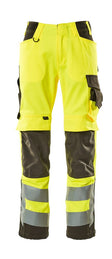 Werkbroek met kniezakken 15579 - 1718 - hi-vis geel/donkerantraciet