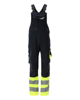 Amerikaanse overall met kniezakken 15669 - 01017 - donkermarine/hi-vis geel