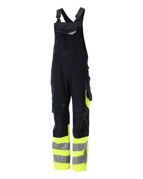 Amerikaanse overall met kniezakken 15669 - 01017 - donkermarine/hi-vis geel