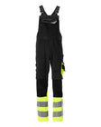 Amerikaanse overall met kniezakken 15669 - 0917 - zwart/hi-vis geel
