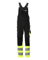 Amerikaanse overall met kniezakken 15669 - 0917 - zwart/hi-vis geel