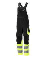 Amerikaanse overall met kniezakken 15669 - 0917 - zwart/hi-vis geel