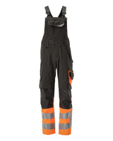 Amerikaanse overall met kniezakken 15669 - 1814 - donkerantraciet/hi-vis oranje