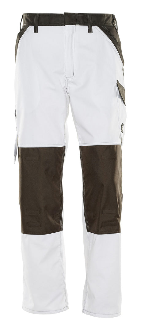 Werkbroek met kniezakken 15779 - 0618 - wit/donkerantraciet