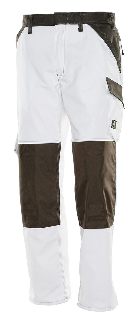 Werkbroek met kniezakken 15779 - 0618 - wit/donkerantraciet