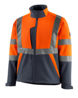 Softshell jas 15902 - 14010 - hi-vis oranje/donkermarine
