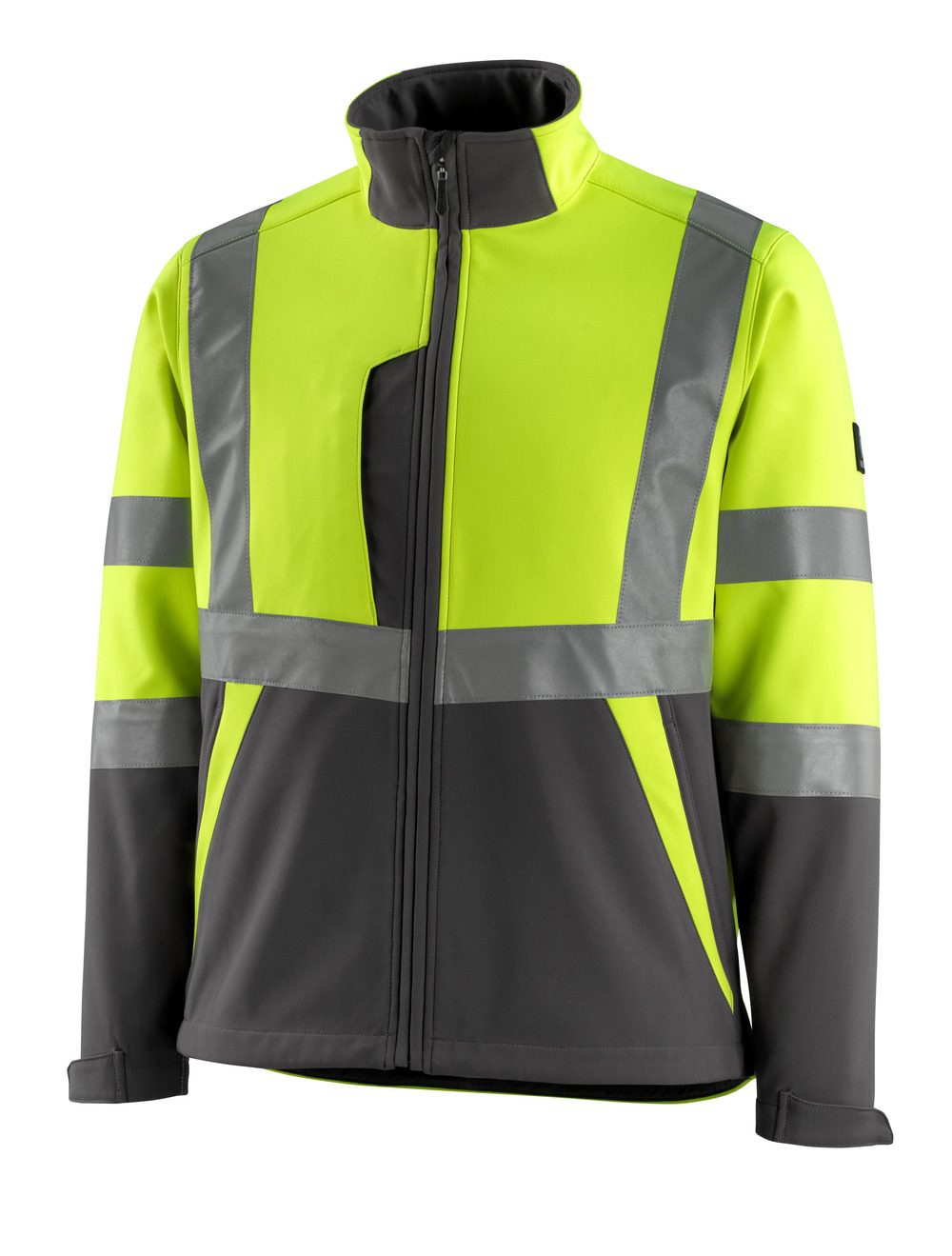 Softshell jas 15902 - 1718 - hi-vis geel/donkerantraciet