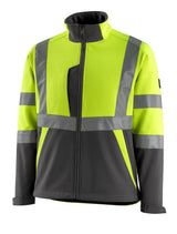 Softshell jas 15902 - 1718 - hi-vis geel/donkerantraciet