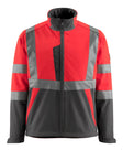 Softshell jas 15902 - 22218 - hi-vis rood/donkerantraciet