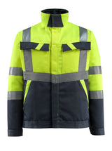 Jas 15909 - 17010 - hi-vis geel/donkermarine