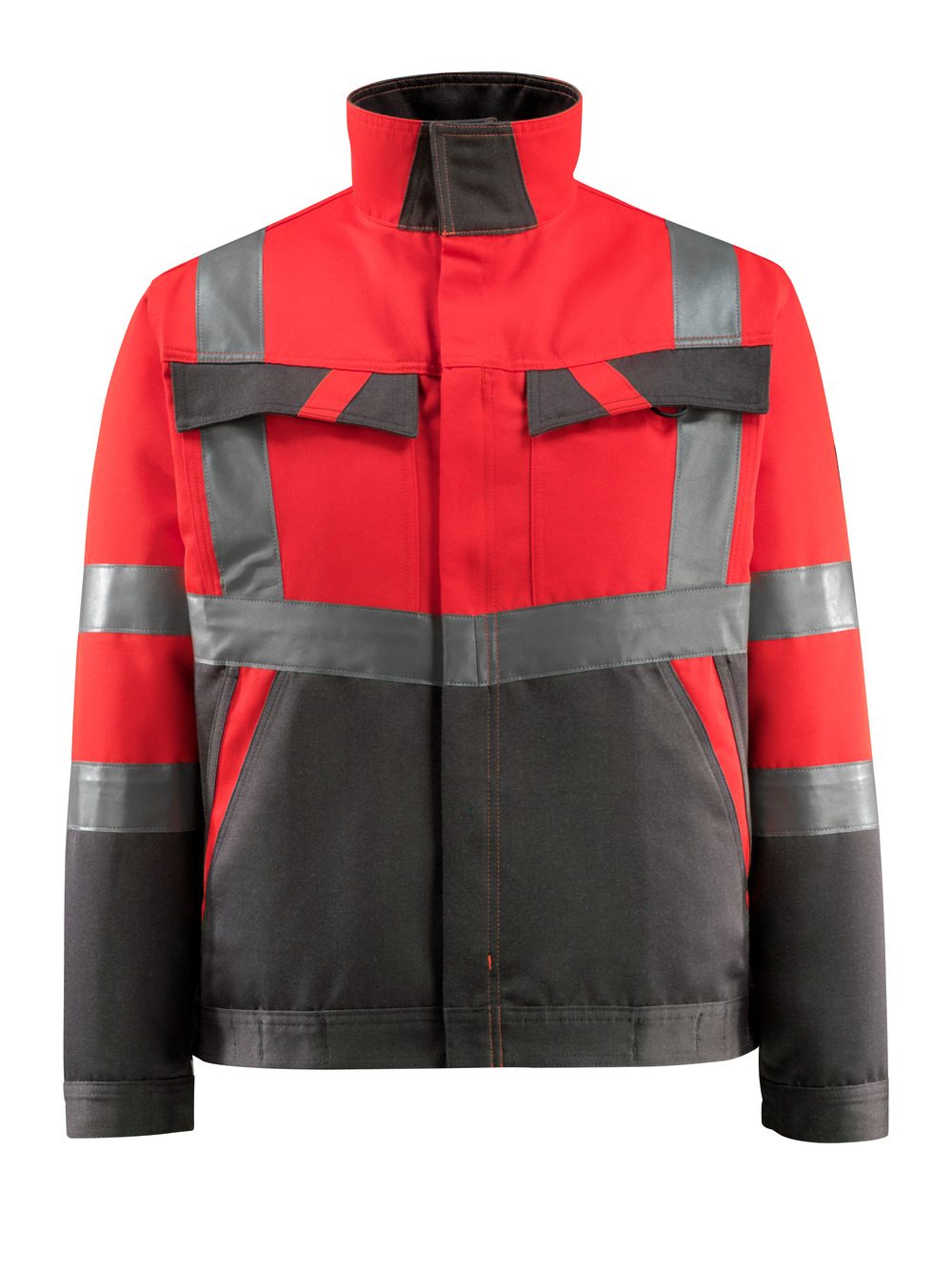 Jas 15909 - 22218 - hi-vis rood/donkerantraciet