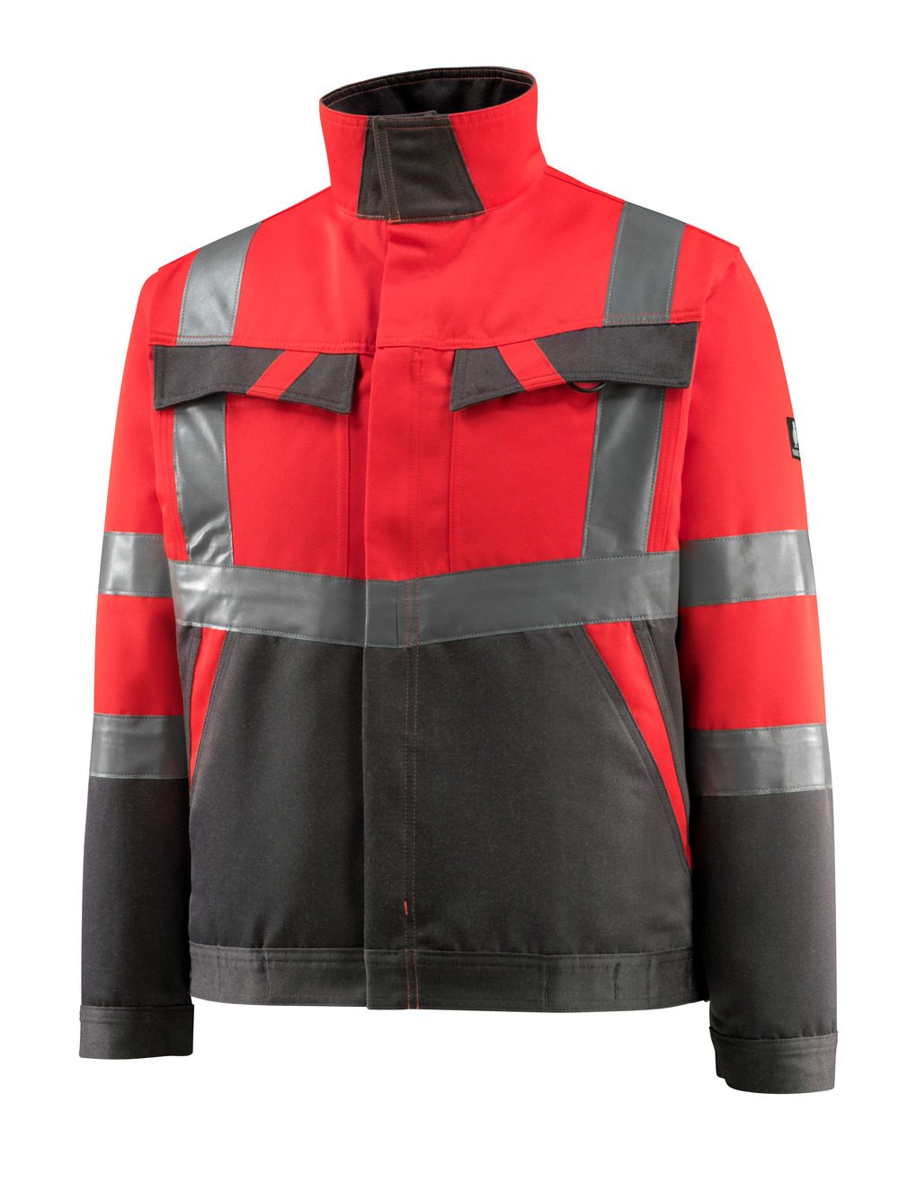 Jas 15909 - 22218 - hi-vis rood/donkerantraciet