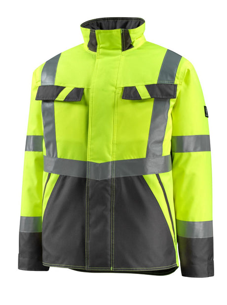 Winterjas 15935 - 1718 - hi-vis geel/donkerantraciet