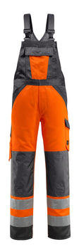 Amerikaanse overall met kniezakken 15969 - 1418 - hi-vis oranje/donkerantraciet