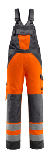Amerikaanse overall met kniezakken 15969 - 1418 - hi-vis oranje/donkerantraciet