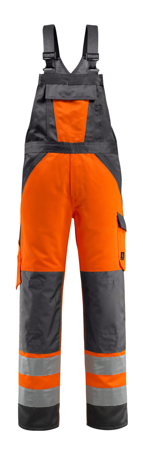 Amerikaanse overall met kniezakken 15969 - 1418 - hi-vis oranje/donkerantraciet