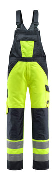 Amerikaanse overall met kniezakken 15969 - 17010 - hi-vis geel/donkermarine