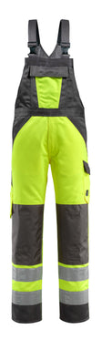 Amerikaanse overall met kniezakken 15969 - 1718 - hi-vis geel/donkerantraciet