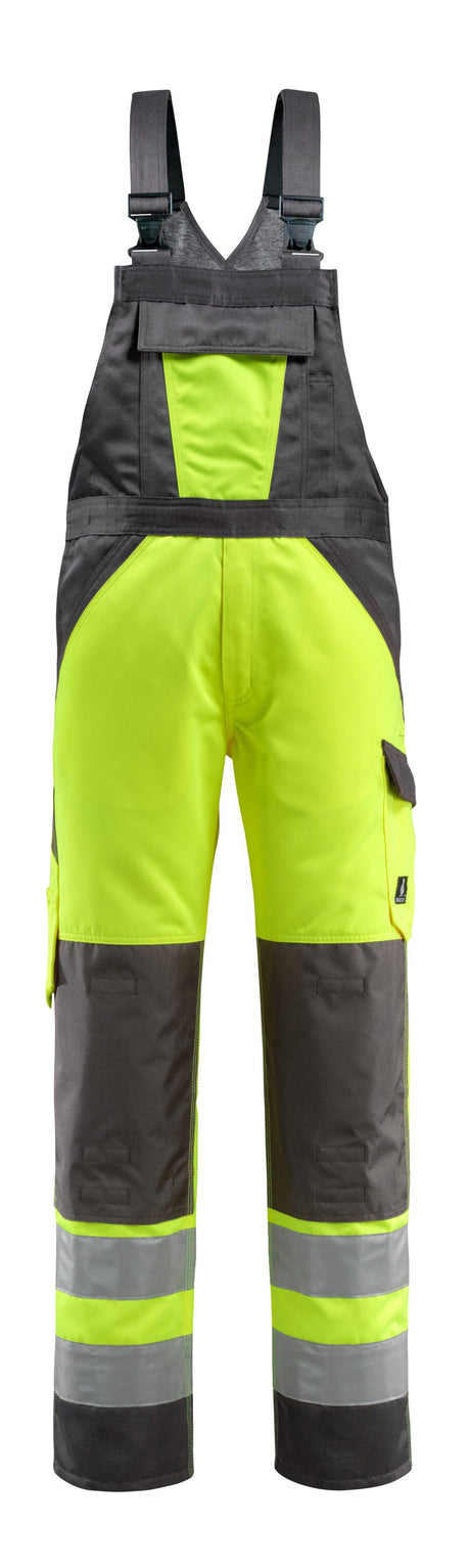 Amerikaanse overall met kniezakken 15969 - 1718 - hi-vis geel/donkerantraciet