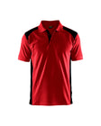 Poloshirt 3324 - rood/zwart