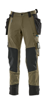 Broek met spijkerzakken 17031 - 33 - mosgroen