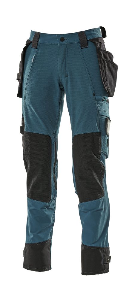 Broek met spijkerzakken 17031 - 44 - donkerpetrol