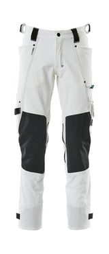 Broek met kniezakken 17079 - 06 - wit
