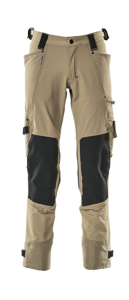 Broek met kniezakken 17079 - 55 - lichtkhaki