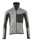 Fleecetrui met rits Advanced 17103 - 0809 - grijs-gemêleerd/zwart