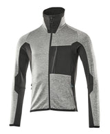 Fleecetrui met rits Advanced 17103 - 0809 - grijs-gemêleerd/zwart