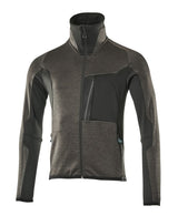 Fleecetrui met rits Advanced 17103 - 1809 - donkerantraciet/zwart