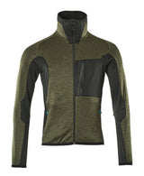 Fleecetrui met rits Advanced 17103 - 3309 - mosgroen/zwart