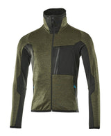 Fleecetrui met rits Advanced 17103 - 3309 - mosgroen/zwart
