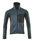 Fleecetrui met rits Advanced 17103 - 4409 - donkerpetrol/zwart