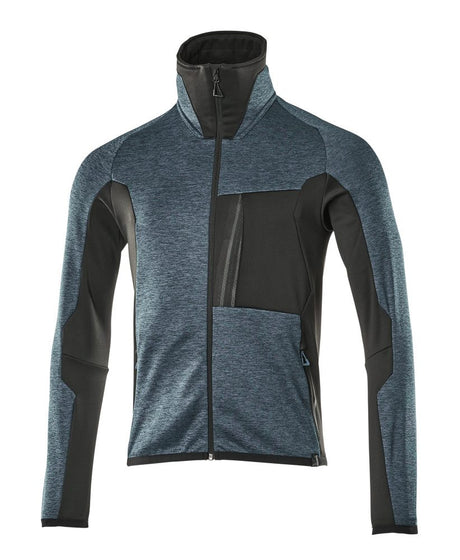 Fleecetrui met rits Advanced 17103 - 4409 - donkerpetrol/zwart